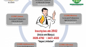 Inscrições para os cursos do CCOM 2014 encerram em Fevereiro